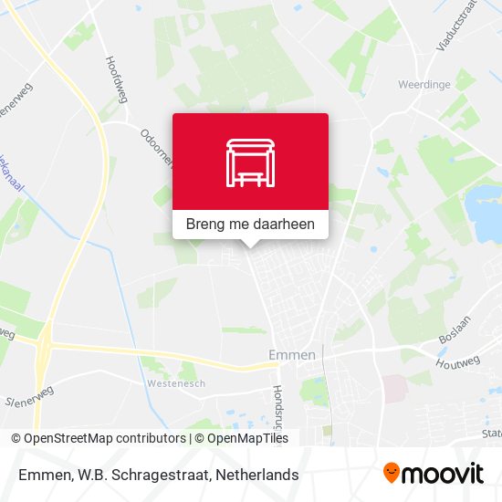 Emmen, W.B. Schragestraat kaart