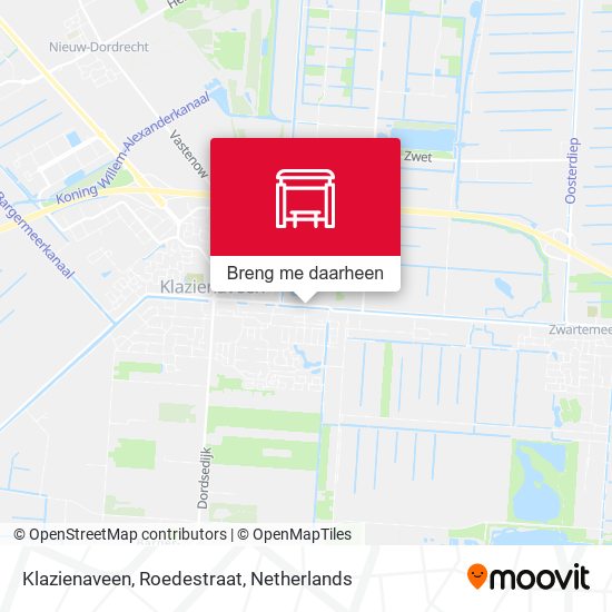 Klazienaveen, Roedestraat kaart
