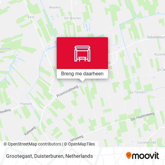 Grootegast, Duisterburen kaart