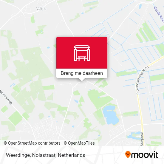 Weerdinge, Nolsstraat kaart