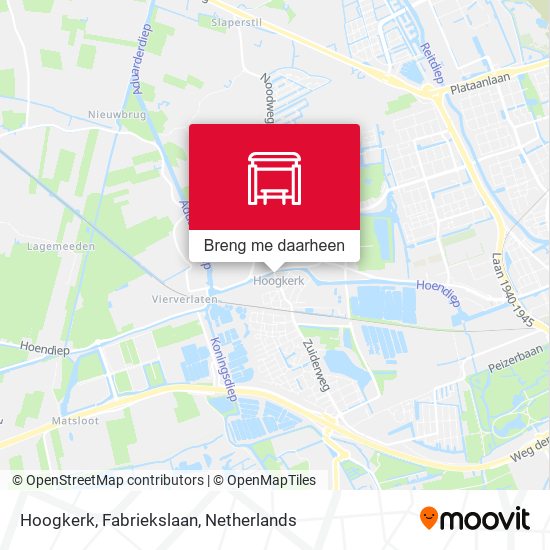 Hoogkerk, Fabriekslaan kaart