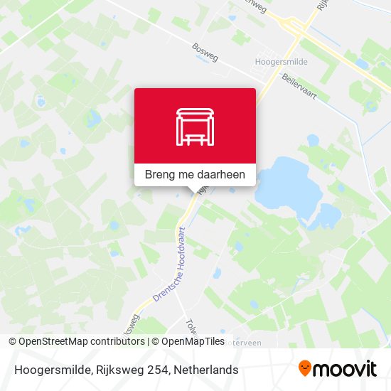 Hoogersmilde, Rijksweg 254 kaart