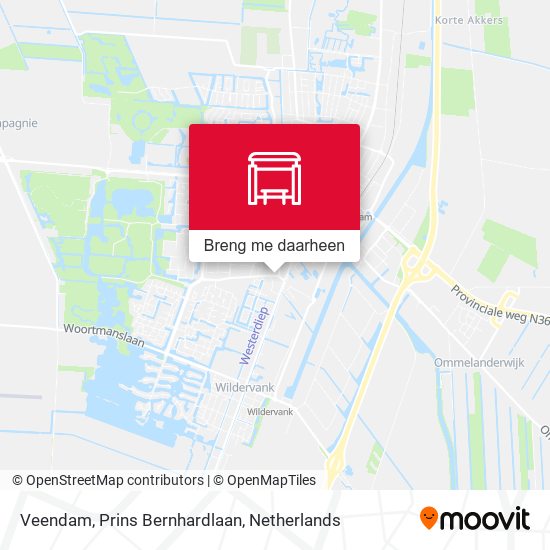 Veendam, Prins Bernhardlaan kaart