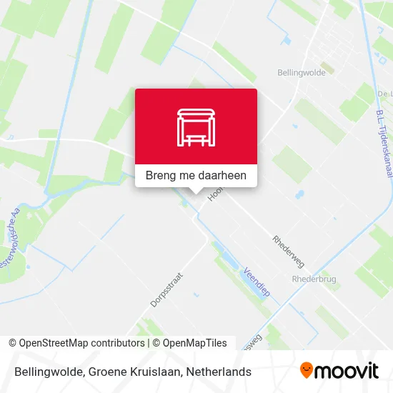 Bellingwolde, Groene Kruislaan kaart
