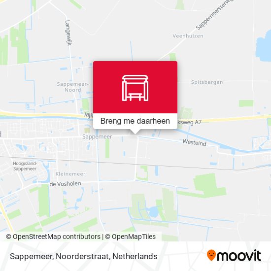 Sappemeer, Noorderstraat kaart