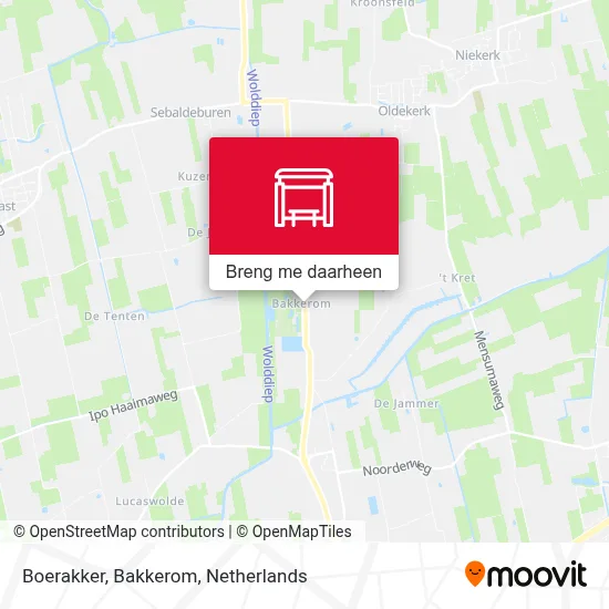 Boerakker, Bakkerom kaart