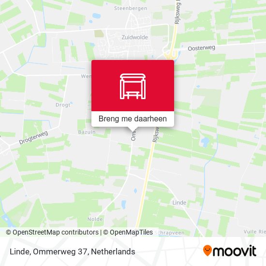Linde, Ommerweg 37 kaart