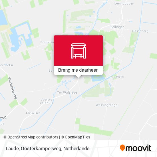 Laude, Oosterkamperweg kaart