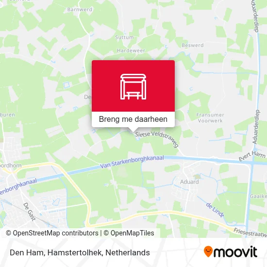 Den Ham, Hamstertolhek kaart