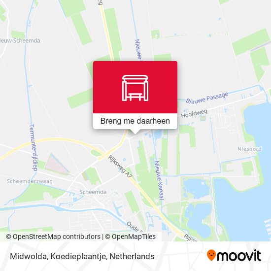 Midwolda, Koedieplaantje kaart