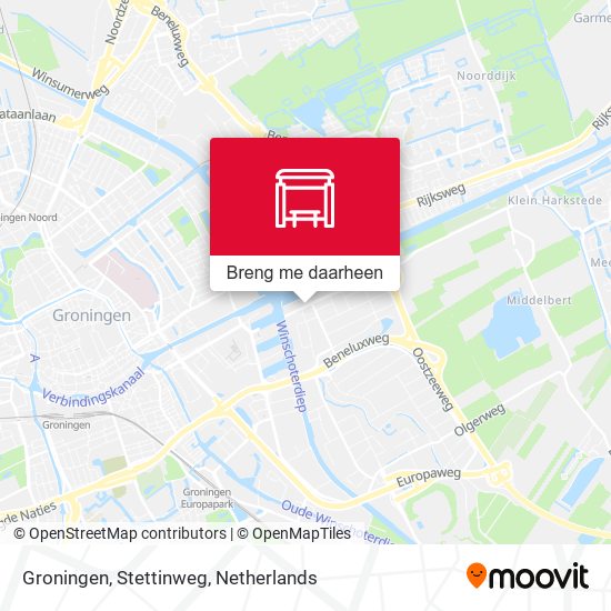 Groningen, Stettinweg kaart