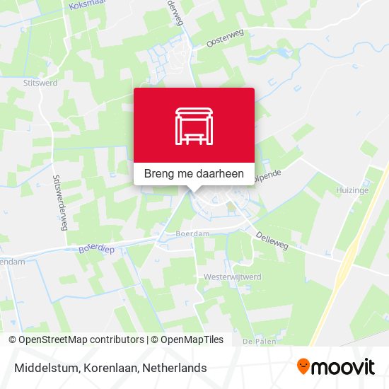 Middelstum, Korenlaan kaart