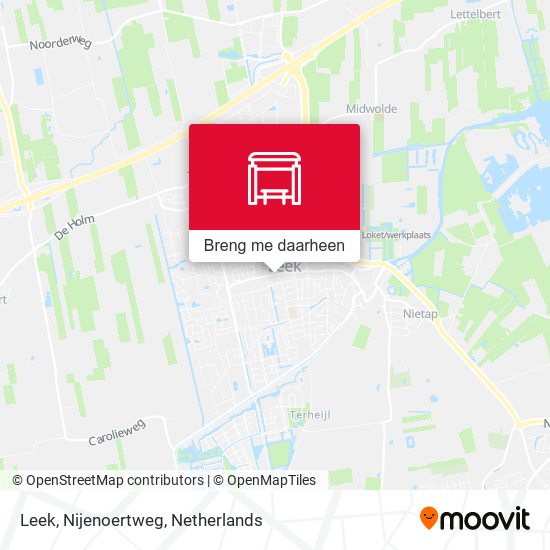 Leek, Nijenoertweg kaart