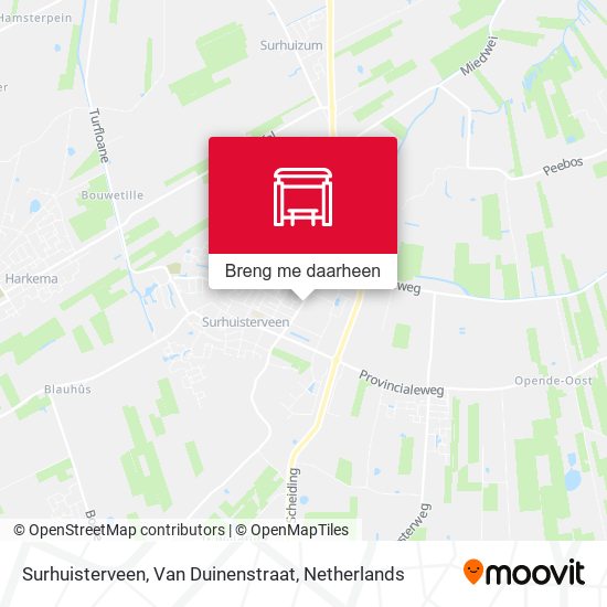 Surhuisterveen, Van Duinenstraat kaart
