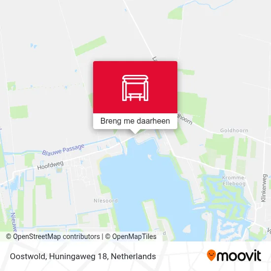 Oostwold, Huningaweg 18 kaart