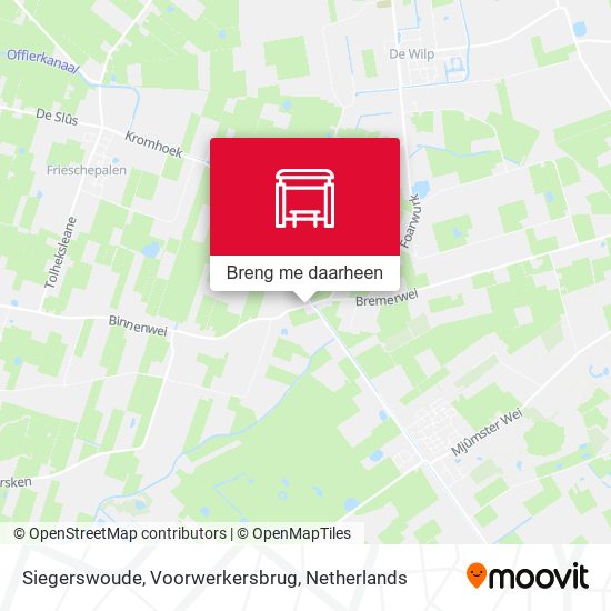 Siegerswoude, Voorwerkersbrug kaart