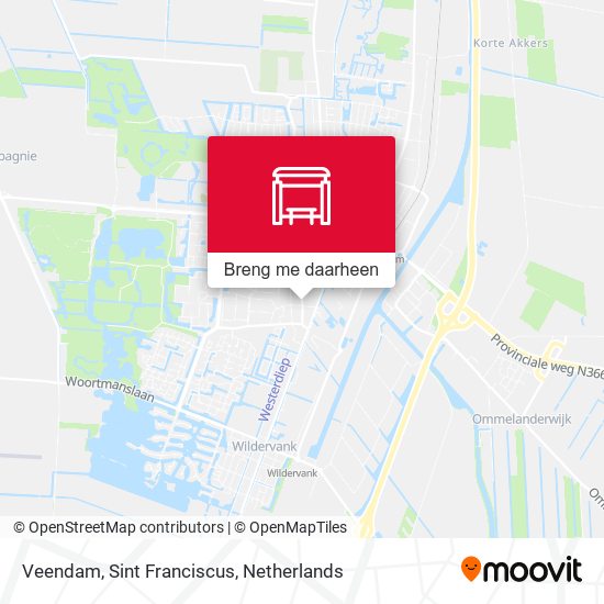 Veendam, Sint Franciscus kaart