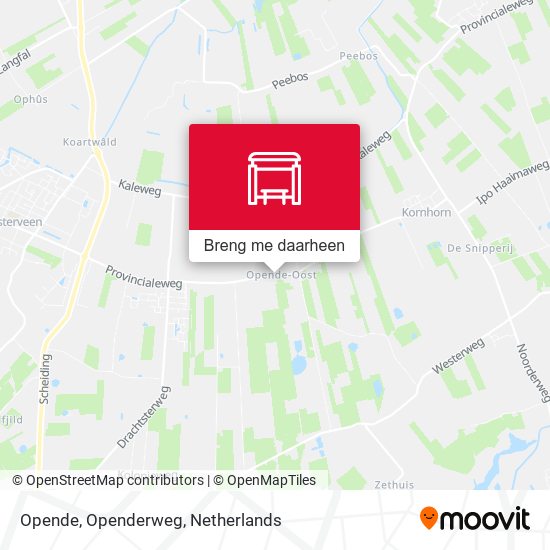 Opende, Openderweg kaart