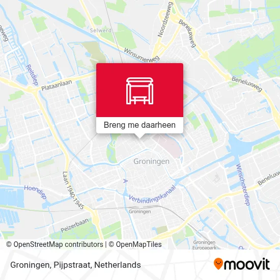 Groningen, Pijpstraat kaart