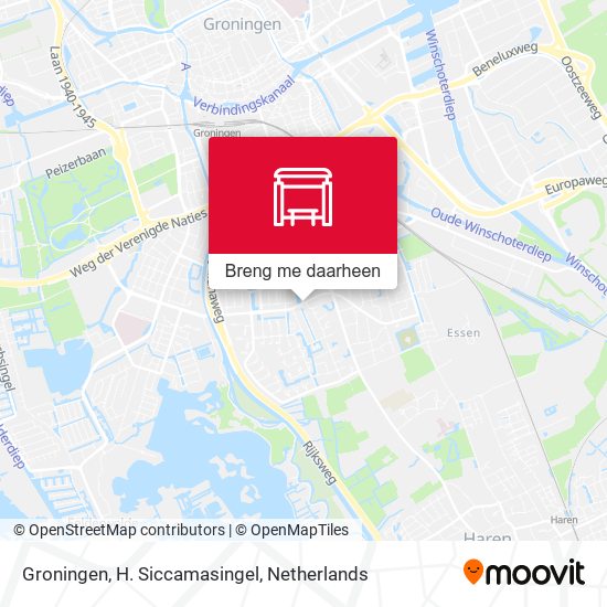 Groningen, H. Siccamasingel kaart