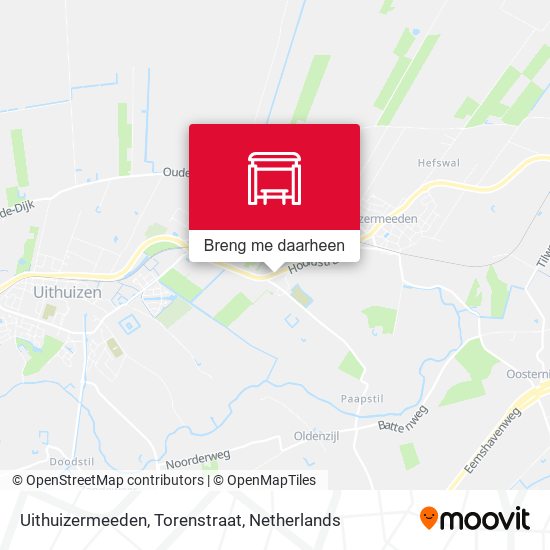 Uithuizermeeden, Torenstraat kaart