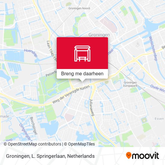 Groningen, L. Springerlaan kaart