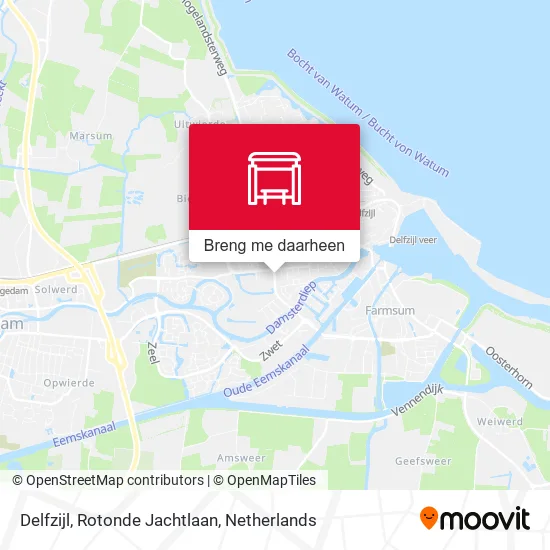 Delfzijl, Rotonde Jachtlaan kaart