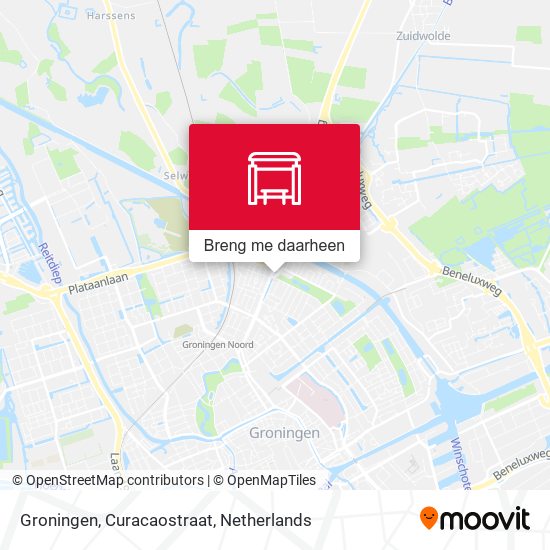 Groningen, Curacaostraat kaart