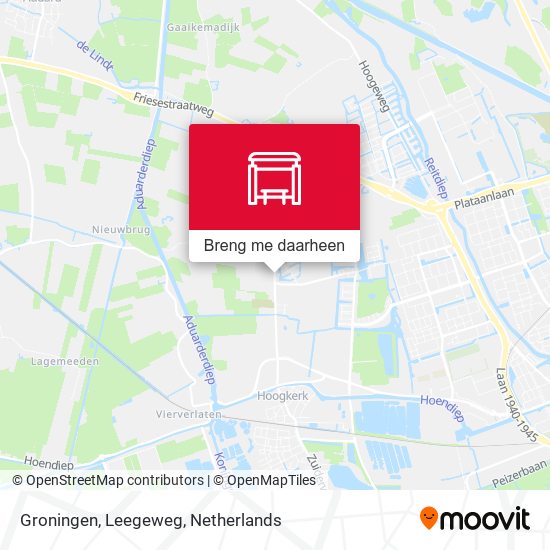 Groningen, Leegeweg kaart