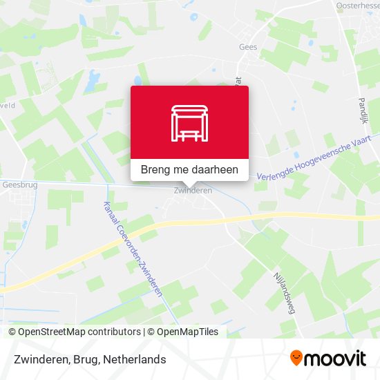 Zwinderen, Brug kaart