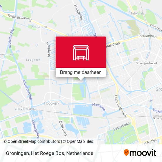 Groningen, Het Roege Bos kaart