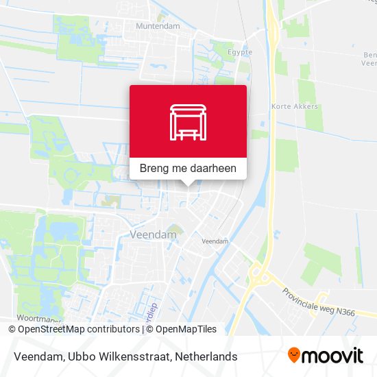 Veendam, Ubbo Wilkensstraat kaart