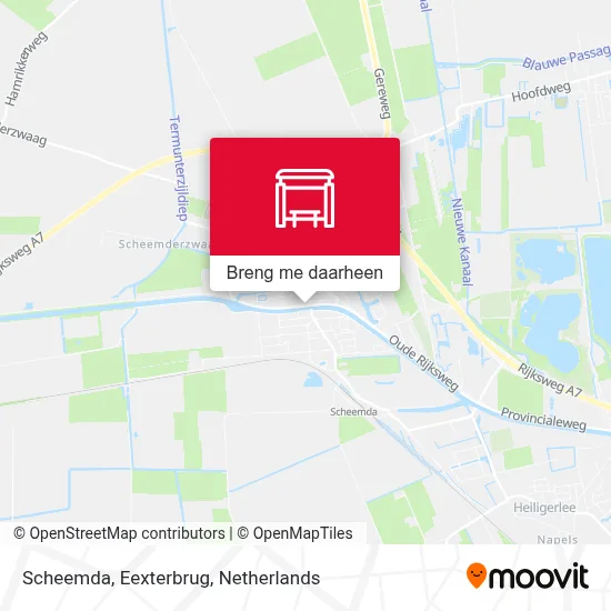 Scheemda, Eexterbrug kaart