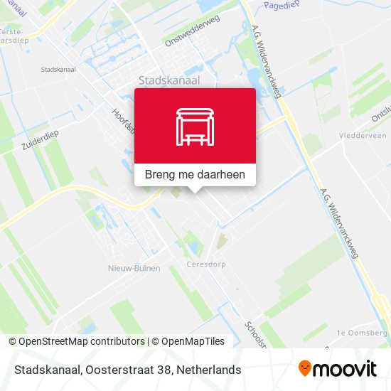 Stadskanaal, Oosterstraat 38 kaart