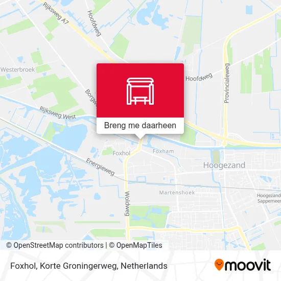Foxhol, Korte Groningerweg kaart