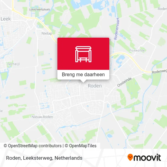 Roden, Leeksterweg kaart