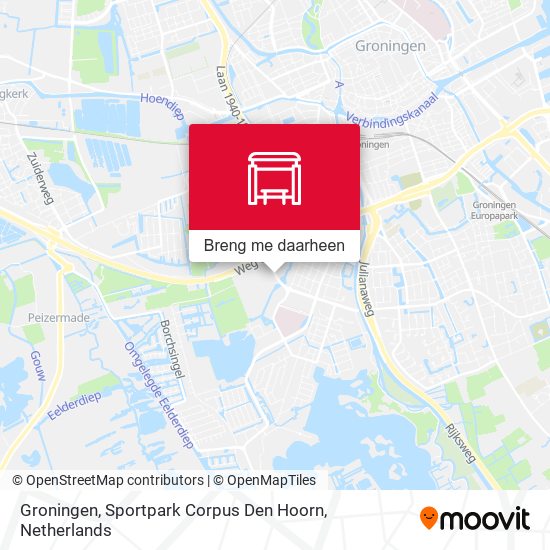 Groningen, Sportpark Corpus Den Hoorn kaart