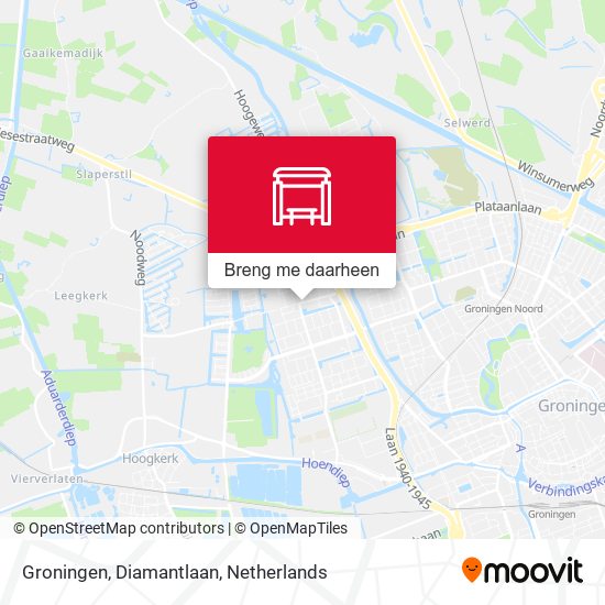 Groningen, Diamantlaan kaart