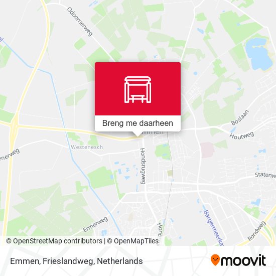 Emmen, Frieslandweg kaart