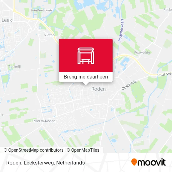 Roden, Leeksterweg kaart