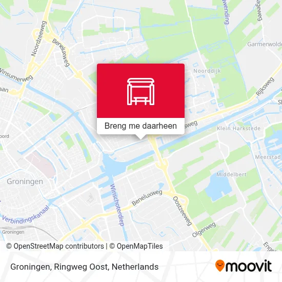 Groningen, Ringweg Oost kaart