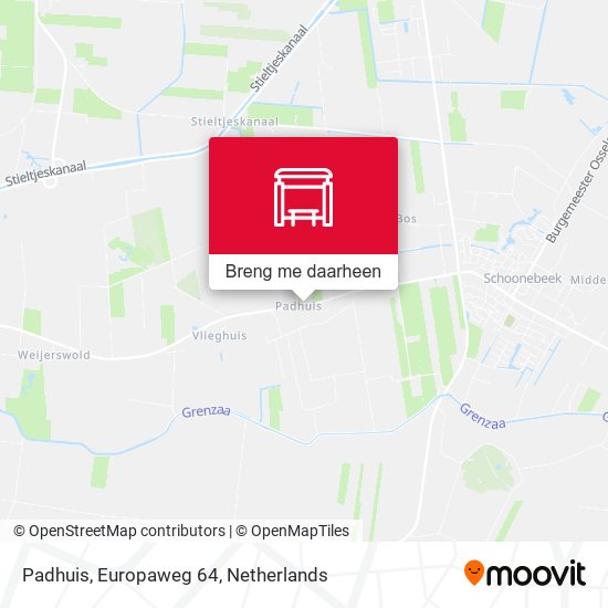 Padhuis, Europaweg 64 kaart