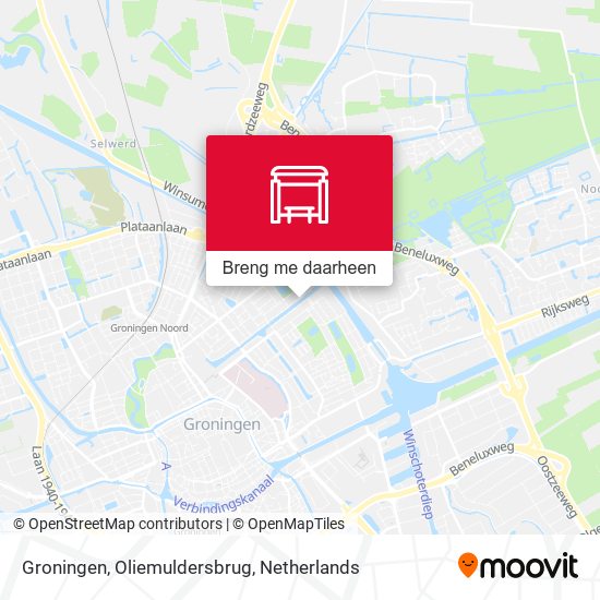 Groningen, Oliemuldersbrug kaart
