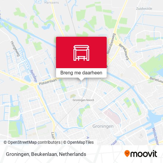 Groningen, Beukenlaan kaart