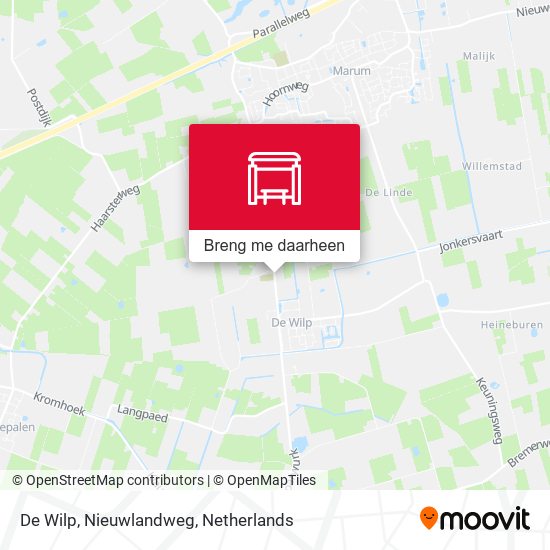 De Wilp, Nieuwlandweg kaart