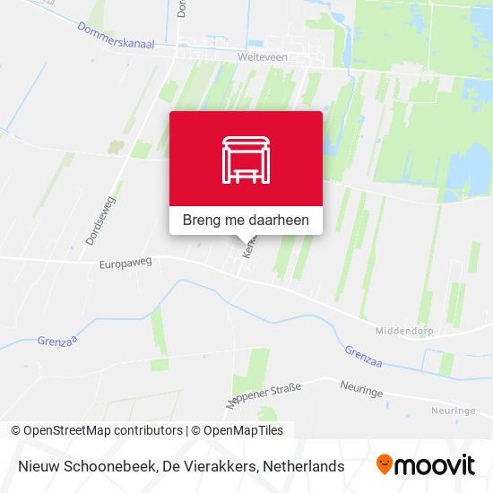 Nieuw Schoonebeek, De Vierakkers kaart