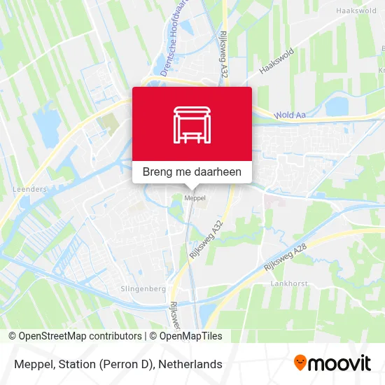 Meppel, Station (Perron D) kaart