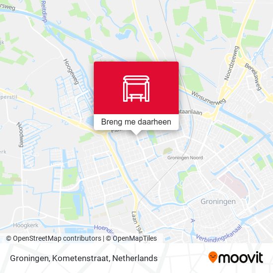 Groningen, Kometenstraat kaart