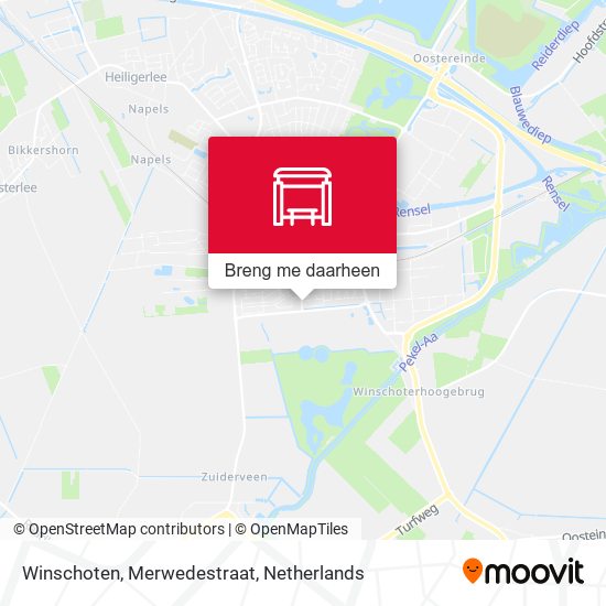Winschoten, Merwedestraat kaart