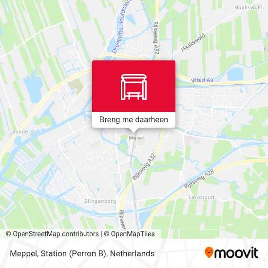 Meppel, Station (Perron B) kaart